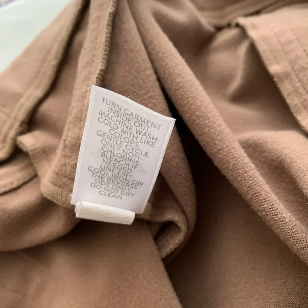 J. Jill Women's Large Petite Legging Skinny Pants Brown Faux Leather Pull On - Picture 7 of 7